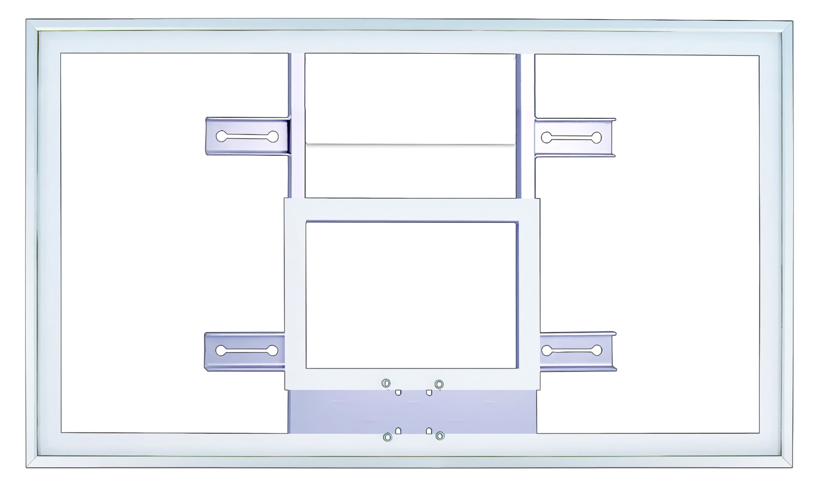 frame supported clear acrylic basketball backboard 