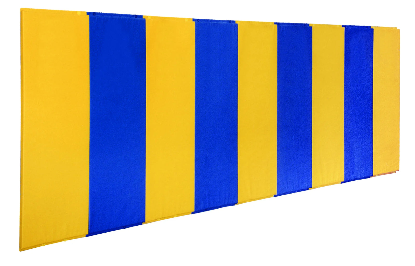 stripe yellow and blue protective wall padding