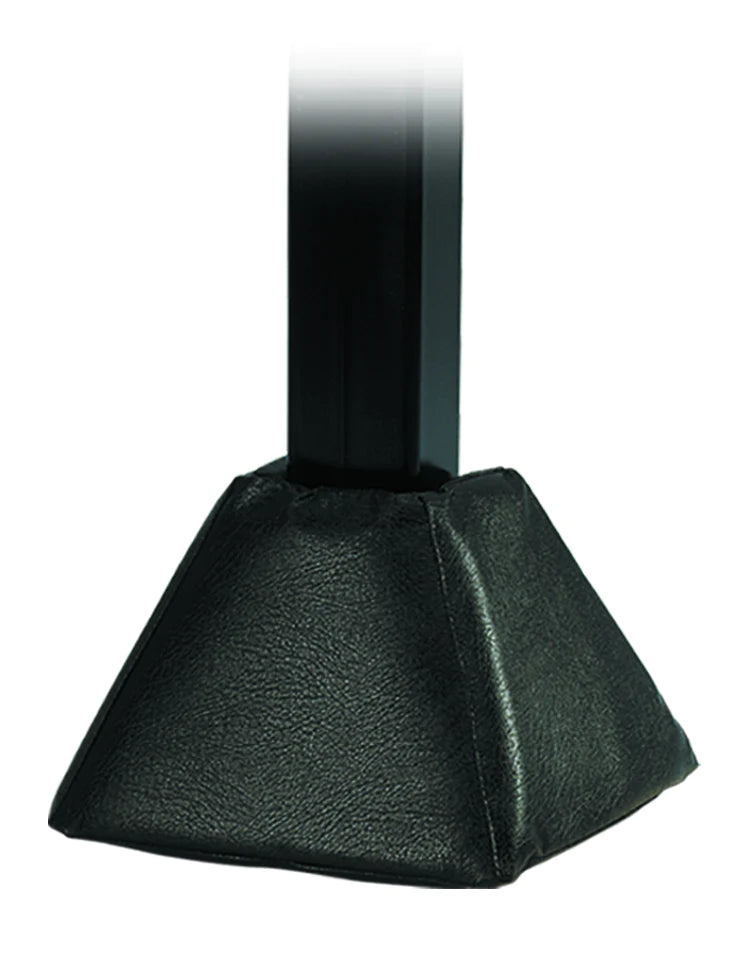 Black pyramid shaped basketball pole base safety padding 