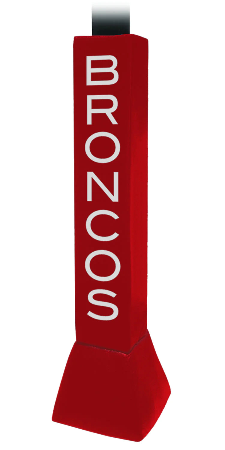 red basketball backboard padding with print &quot;BRONCOS&quot;