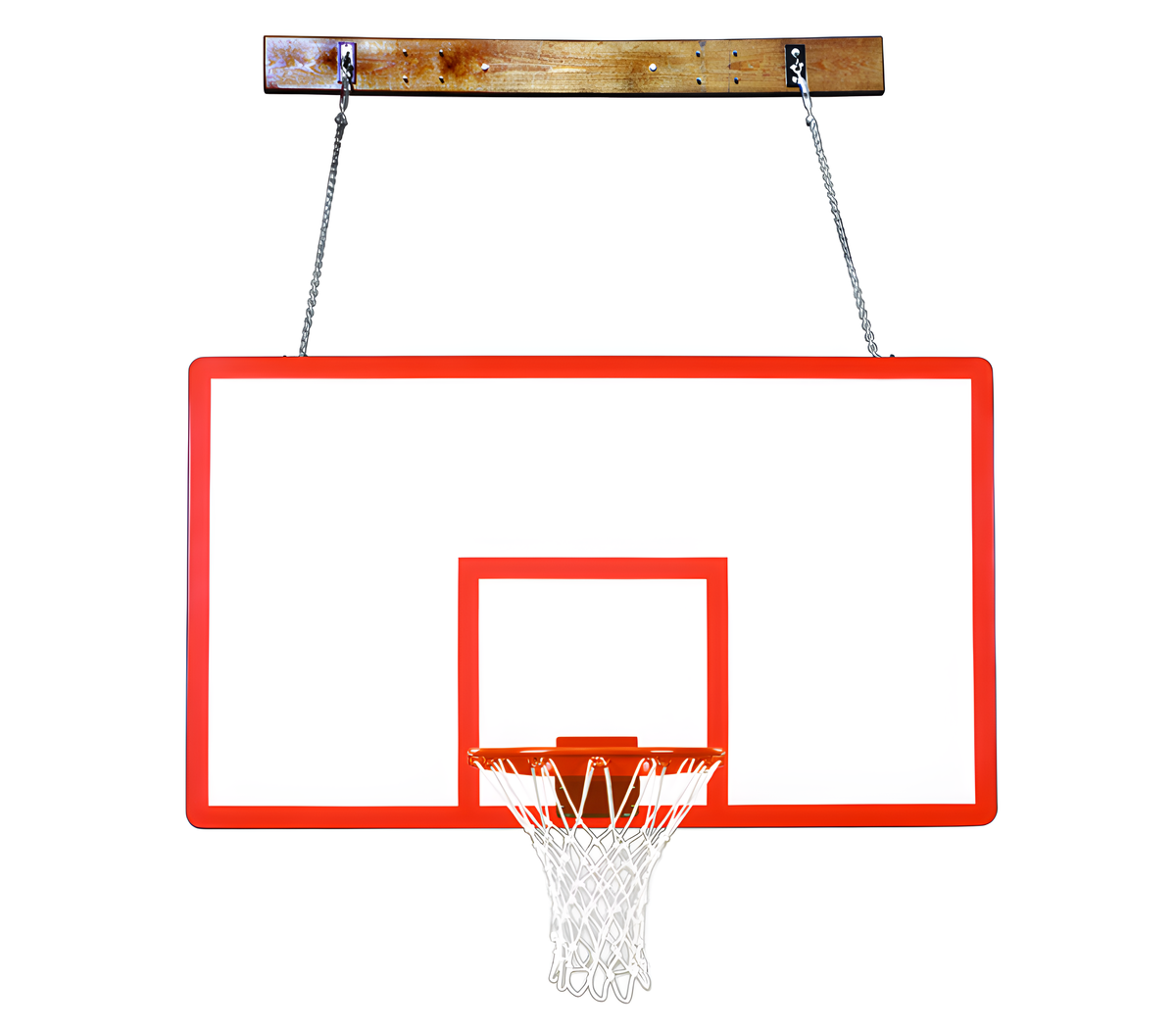 First Team FoldaMount46 Performance Wall Mounted Basketball Hoops- 42&quot;x72&quot; Fiberglass