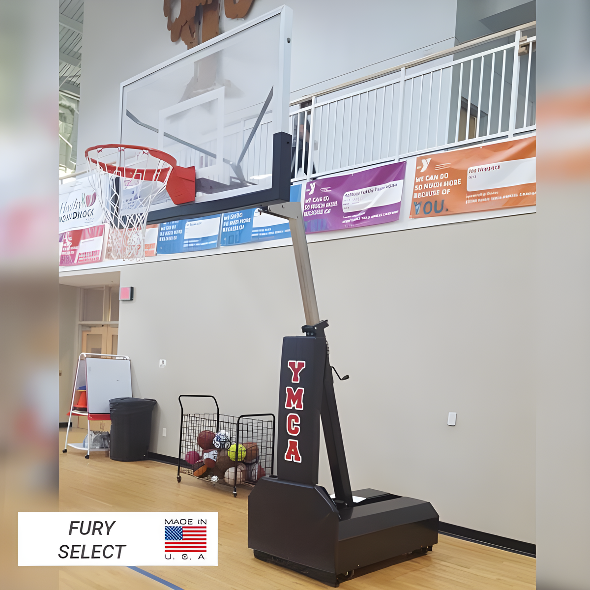 First Team Fury II Portable Basketball Hoops- 36&quot;X48&quot; Acrylic