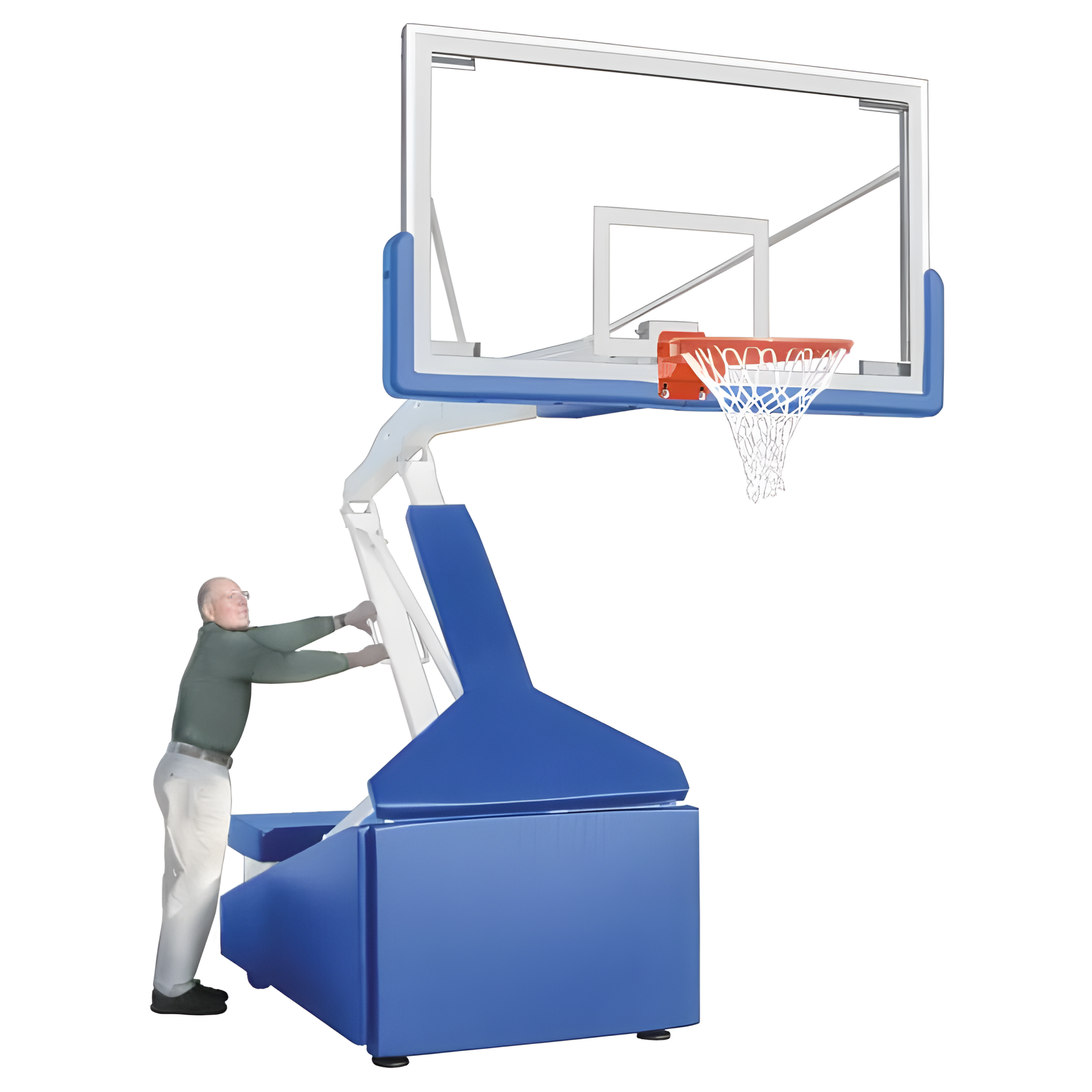 First Team Hurricane Portable Basketball Hoops- 42"X72" Tempered Glass