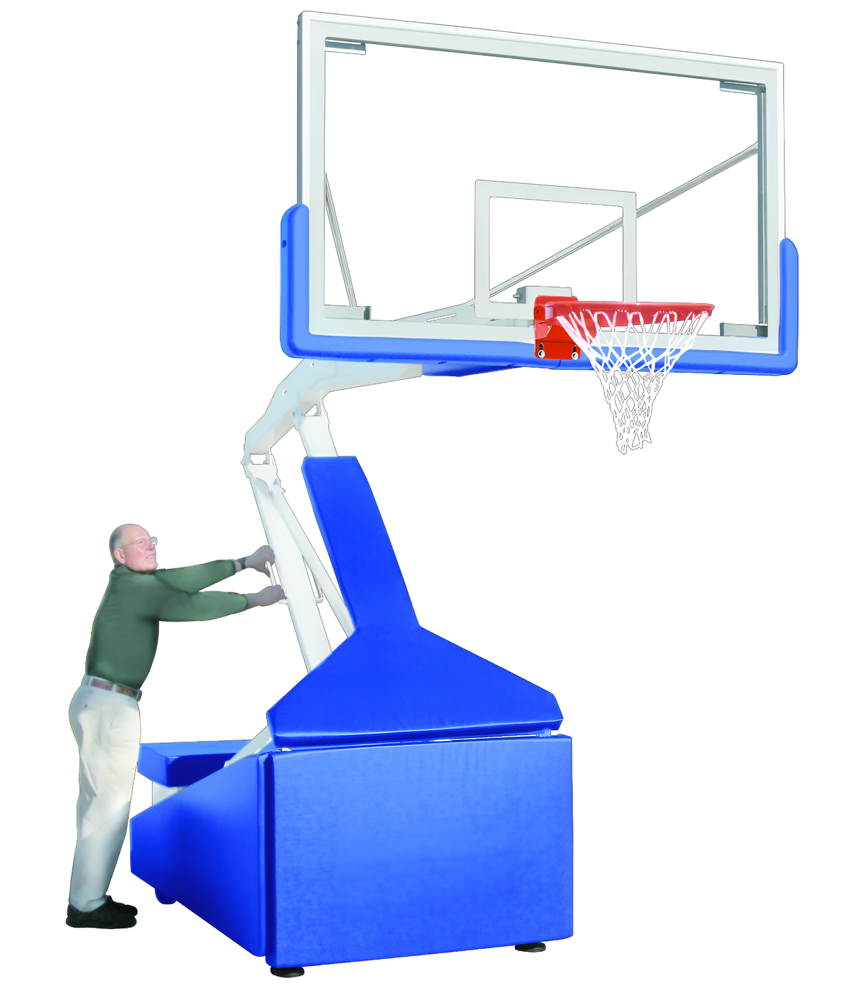 First Team Hurricane Portable Basketball Hoops- 42&quot;X72&quot; Tempered Glass