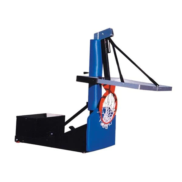 basketball black post with basketball rim and black acrylic backboard 