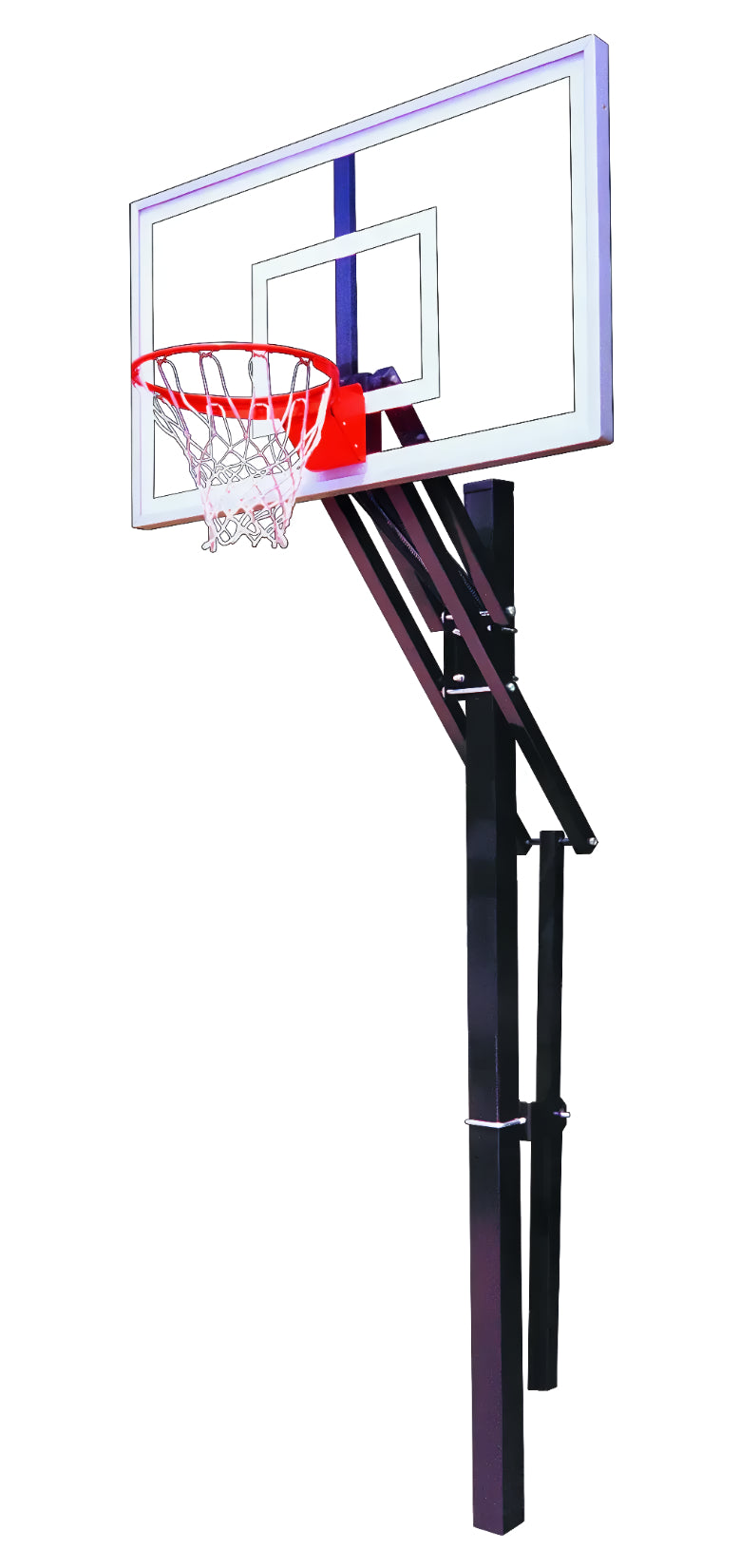 basketball post and clear acrylic backboard