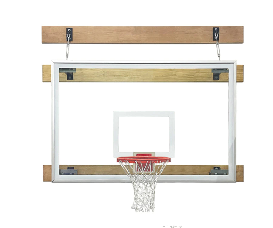 FIRST TEAM SUPERMOUNT01 TRADITION WALL MOUNTED BASKETBALL GOALS - 48&quot;X72&quot; TEMPERED GLASS