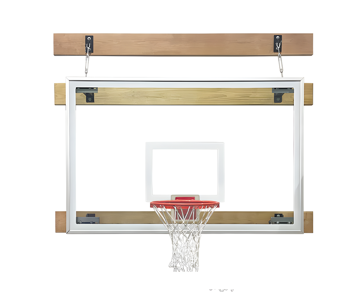 FIRST TEAM SUPERMOUNT01 TRADITION WALL MOUNTED BASKETBALL Hoops- 48&quot;X72&quot; TEMPERED GLASS