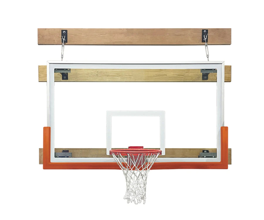 FIRST TEAM SUPERMOUNT01 VICTORY WALL MOUNTED BASKETBALL GOALS - 42&quot;X72&quot; TEMPERED GLASS