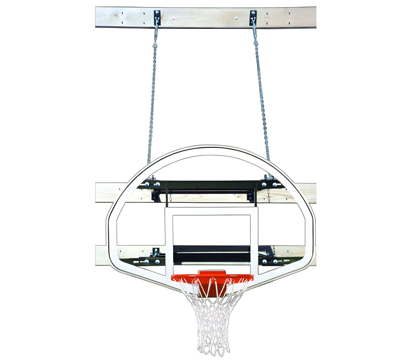First Team SuperMount23 Advantage Wall Mounted Basketball Hoops- 39"x54" Tempered Glass