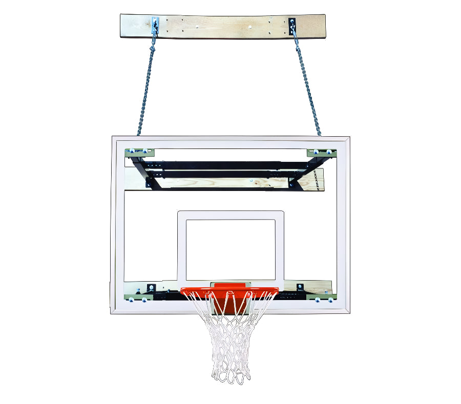 wall mounted clear acrylic backboard with adjustable basketball rim 