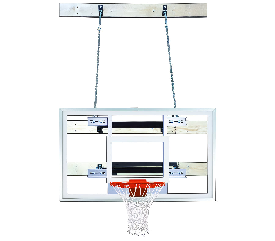 wall mounted clear acrylic with adjustable basketball rim and safety chain