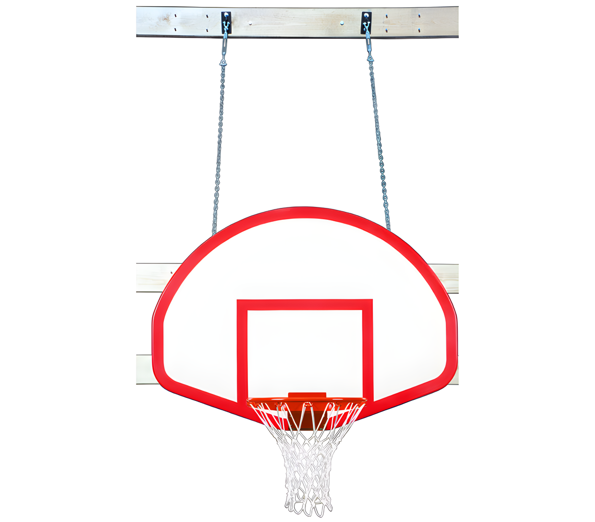 First Team SuperMount23 Rebound Wall Mounted Basketball Hoops- 39&quot;x54&quot; Fiberglass