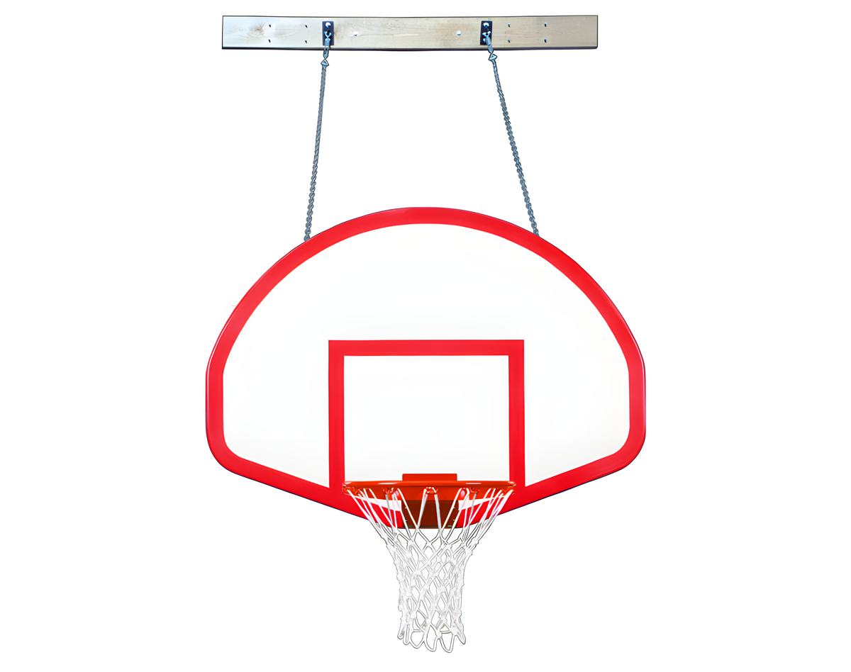 First Team SuperMount68 Rebound Wall Mounted Basketball Hoops- 39&quot;x54&quot; Fiberglass