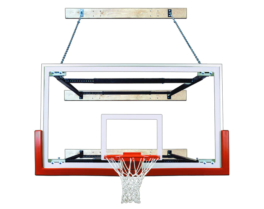 First Team Supermount68 Victory Wall Mounted Basketball Goal - 42&quot;X72&quot; Tempered Glass