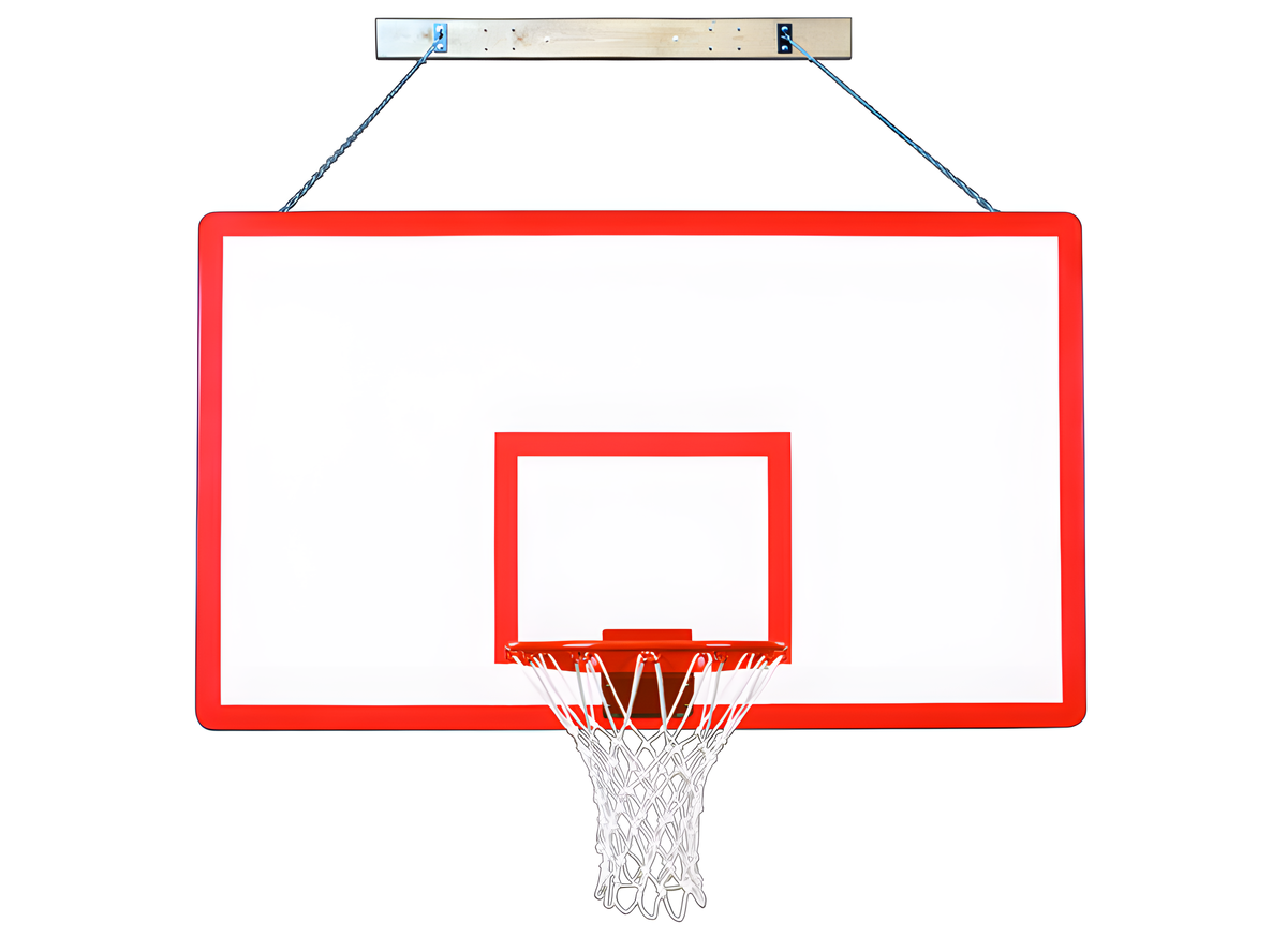 First Team SuperMount82 Performance Wall Mounted Basketball Hoops- 42&quot;x72&quot; Fiberglass