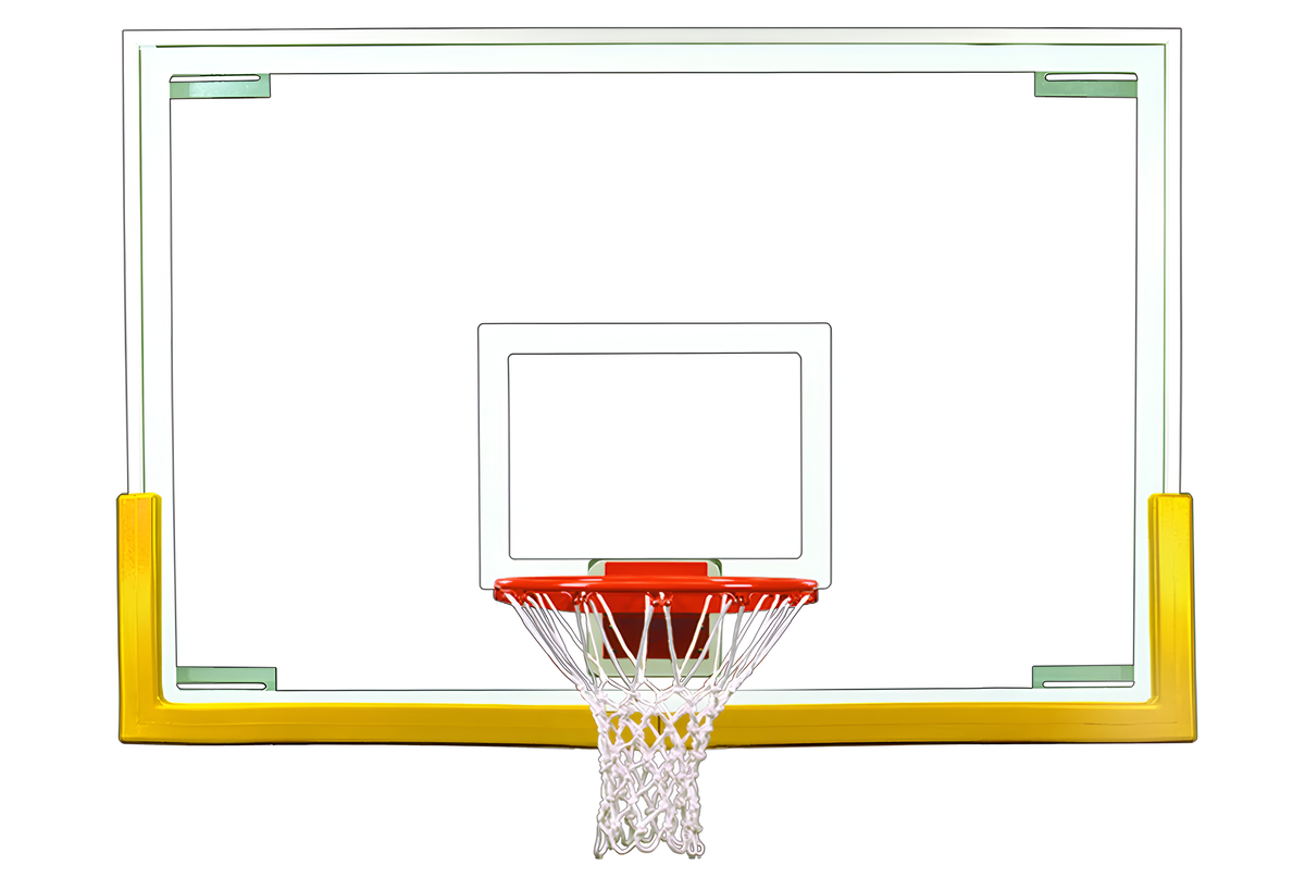 First Team Tradition™ Basketball Backboard Upgrade Package - 48&quot;X72&quot; Tempered Glass