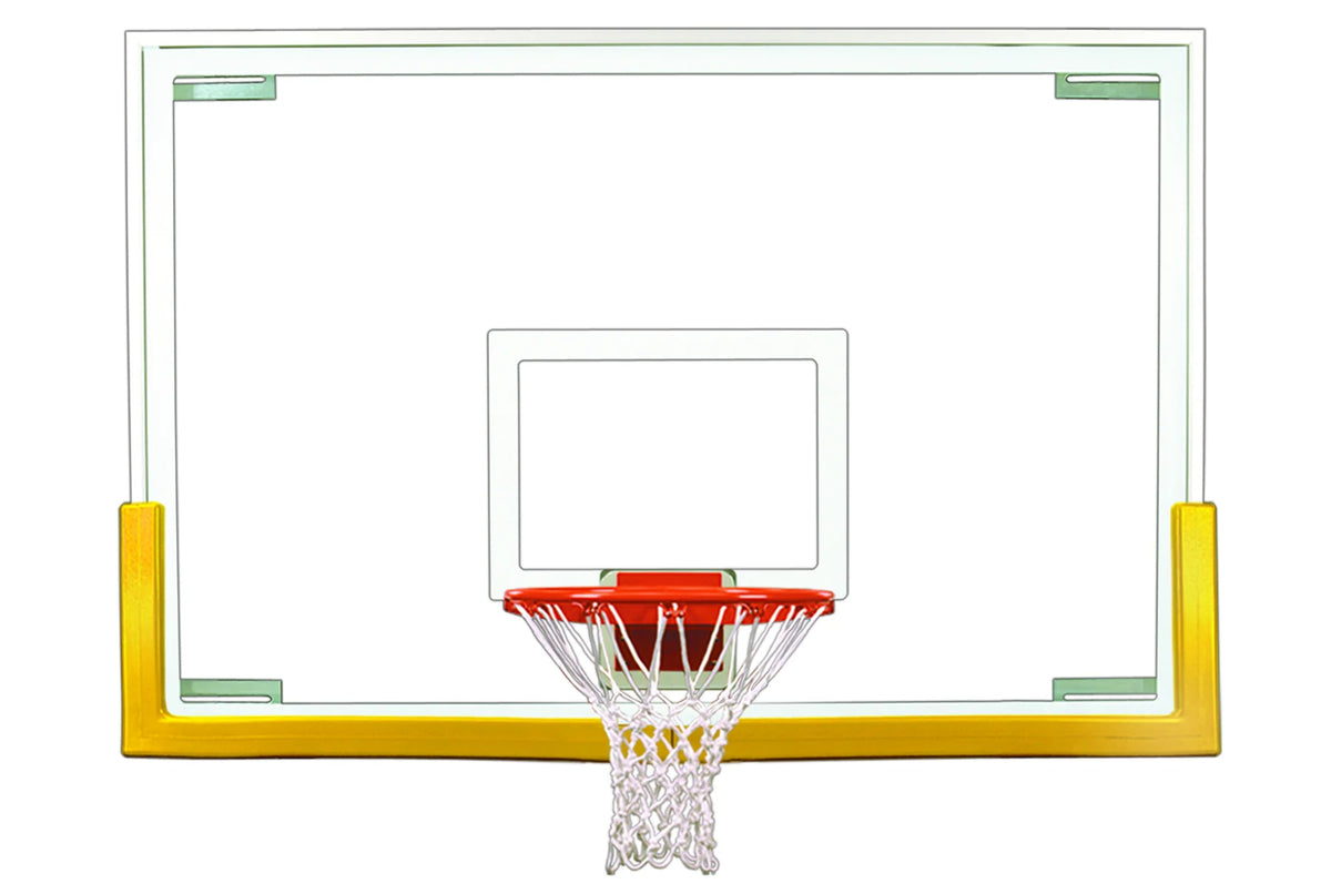 First Team Tradition™ Basketball Backboard Upgrade Package - 48&quot;X72&quot; Tempered Glass