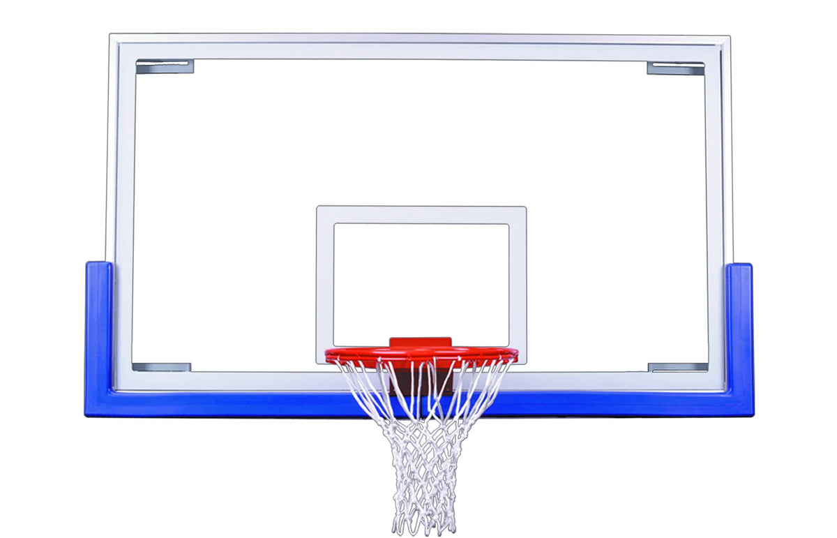 backboard glass with blue padding