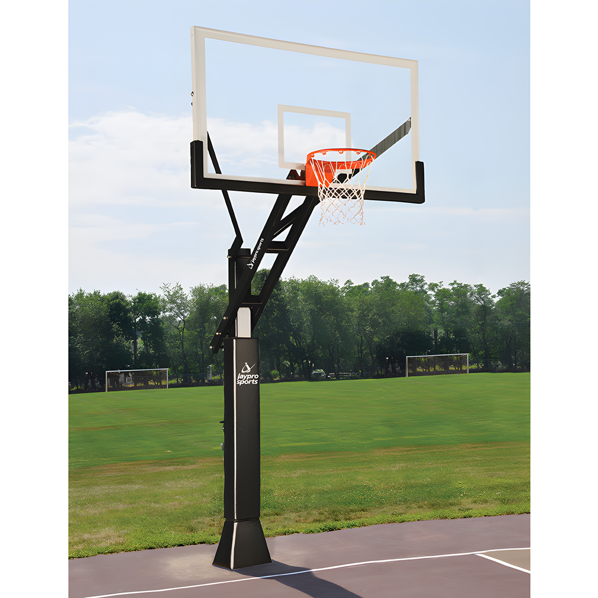 Jaypro Titan Basketball System (6&quot;x 8&quot; Pole with 4&#39; Offset) CV684A