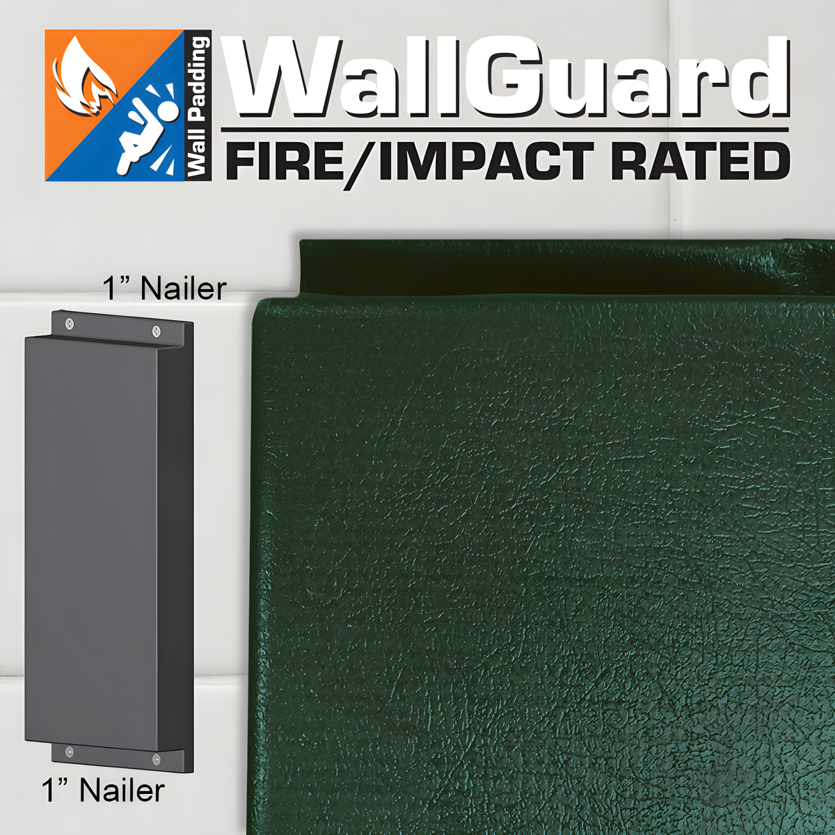 Jaypro Wall Padding WallGuard Fire/Impact Rated (2 ft. x 6 ft.) (1 in. Lip Top &amp; Bottom) JWP-AI-26