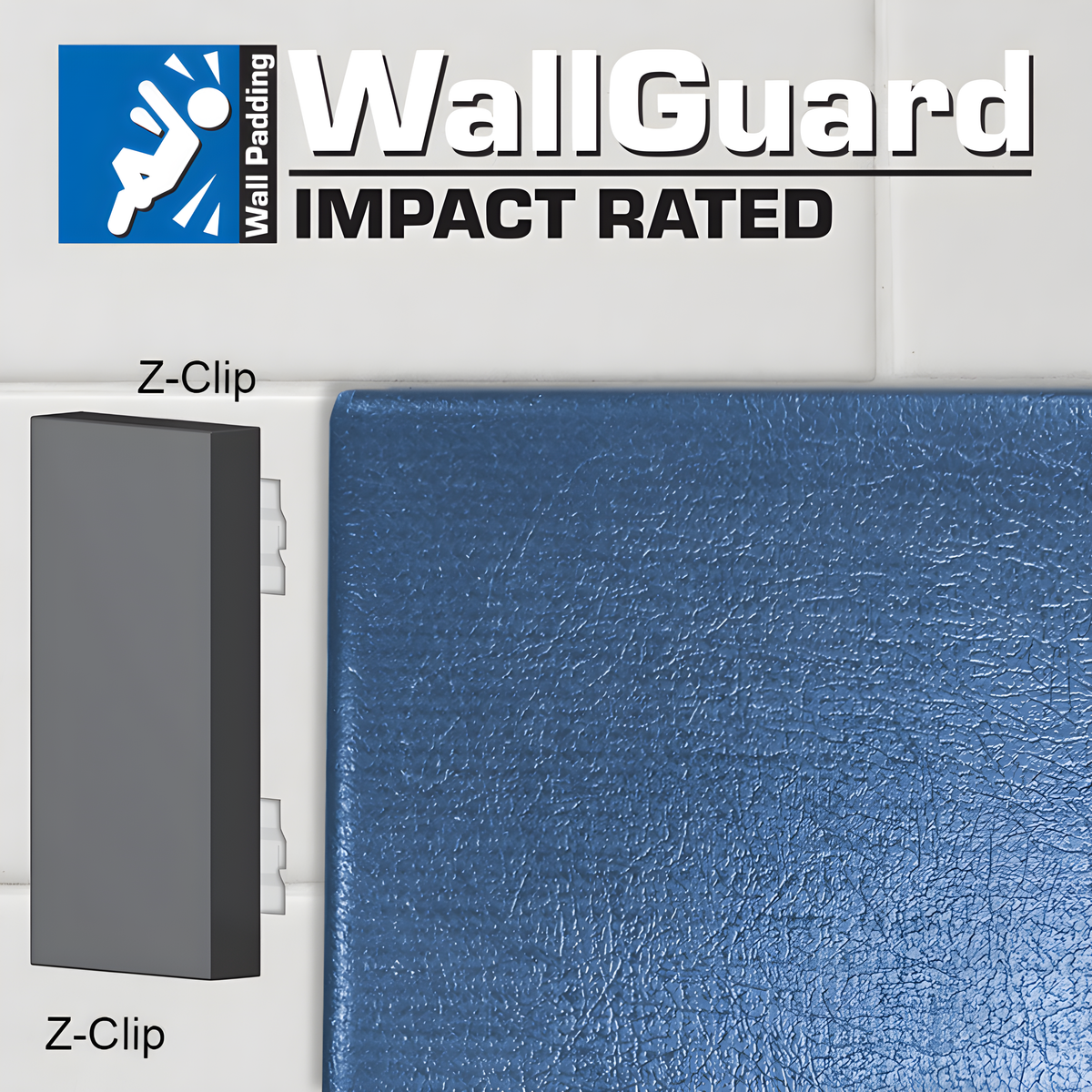 Jaypro Wall Padding WallGuard Impact Rated (2 ft. x 6 ft.) (Z-Clip Top &amp; Bottom) JWP-I-26ZZ