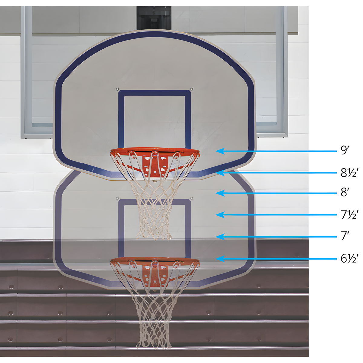 Jaypro Little Champ Easy Adjust Backboard Adapter Package LC-6 (Pair)