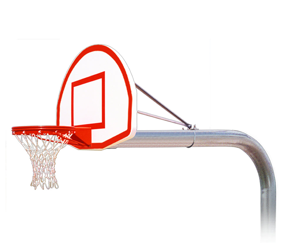 fan shaped basketball aluminum backboard and steel post