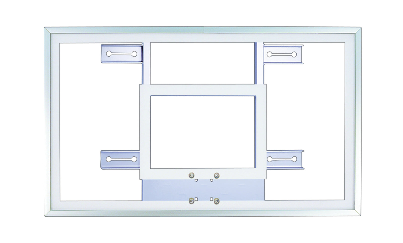 clear tempered glass basketball backboard with rim support 