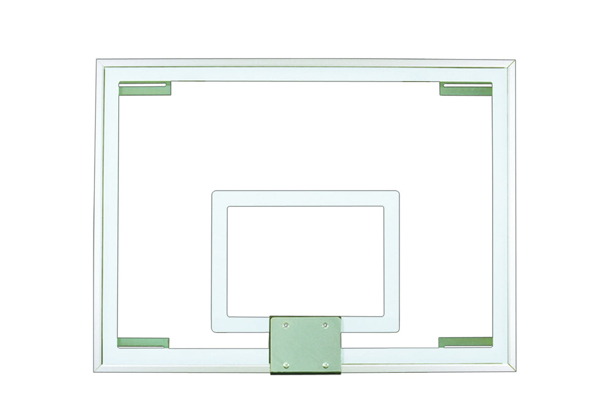 clear tempered glass basketball backboard with aluminum framework 