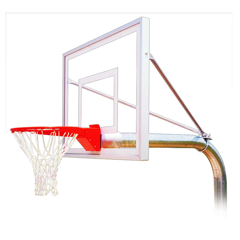 curved steel with clear acrylic basketball backboard with white framework