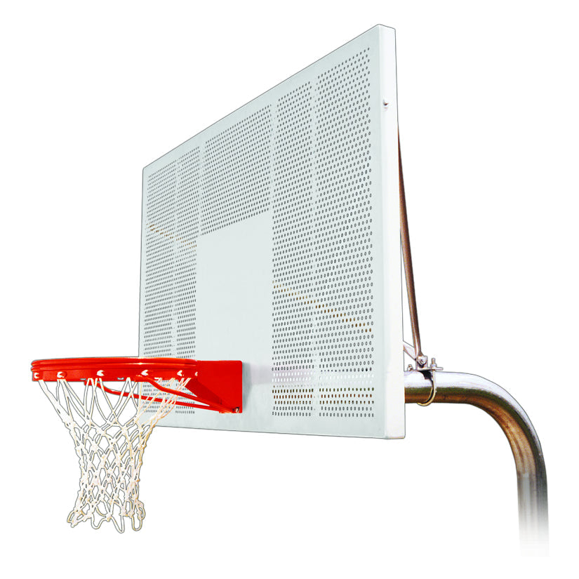 curved steel with white dotted aluminum basketball backboard 