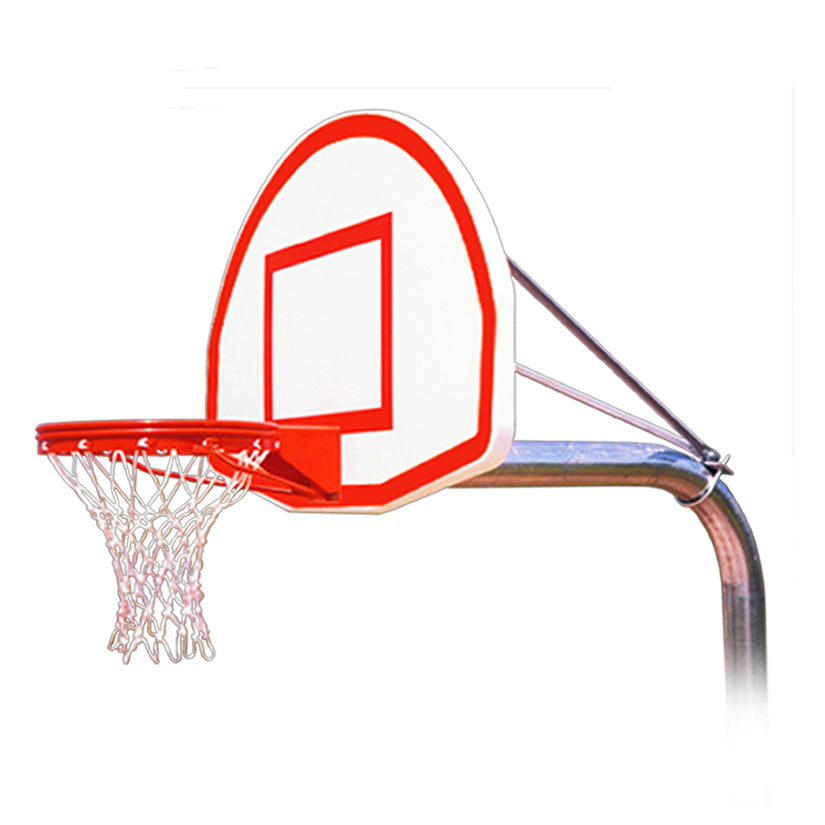 curved steel with fan shaped aluminum basketball backboard 