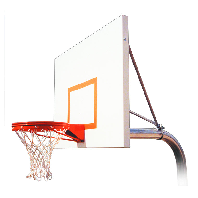 curved steel with white aluminum basketball backboard 