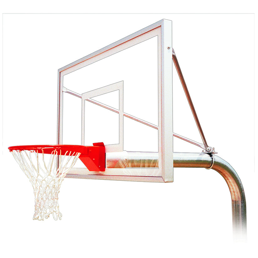 curved steel with acrylic backboard and basketball hoop 