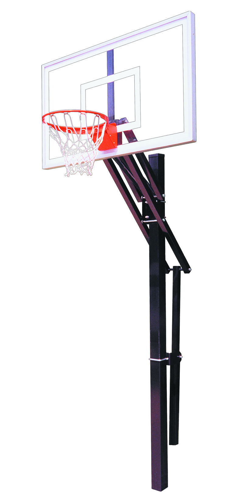 basketball post and clear acrylic backboard