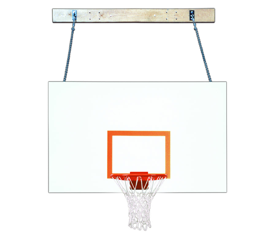 wall mount rectangular white backboard with safety chain