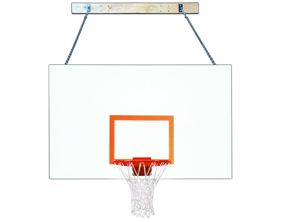 wall mounted rectangular white acrylic backboard and safety chain